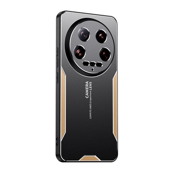 Per Xiaomi 14 Custodia per telefono ibrida in metallo TPU serie Ultra Blade (oro)