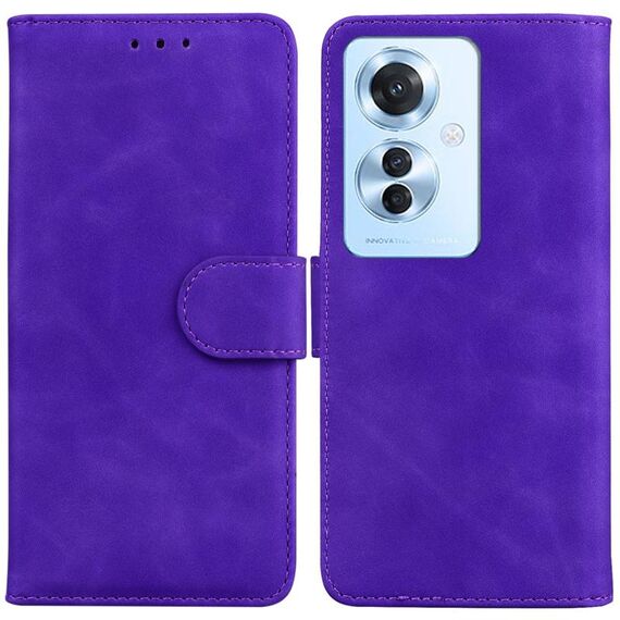 Per OPPO Reno 11 F Global Skin Feel Custodia in pelle flip in puro colore (viola)