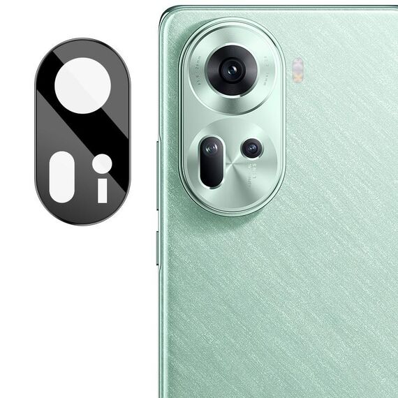 Per OPPO Reno 11 5G Global IMAK Pellicola in vetro per obiettivo fotocamera posteriore versione nera
