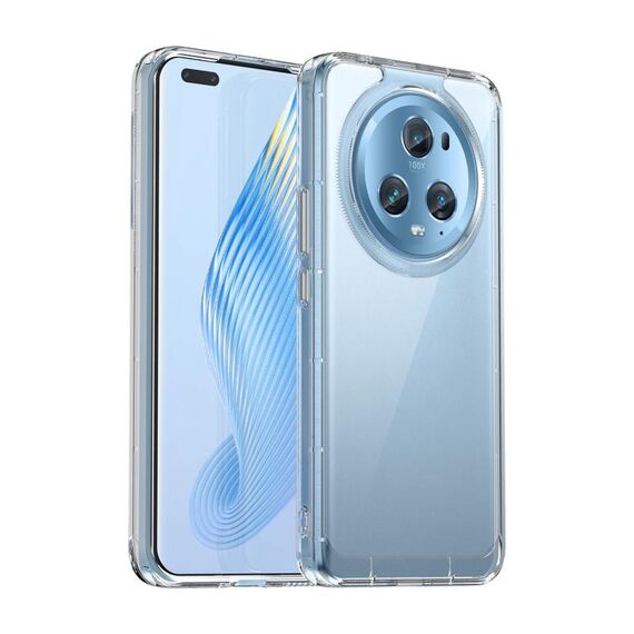 Per Honor Magic5 Pro Custodia per telefono ibrida in TPU acrilico serie colorata (trasparente)