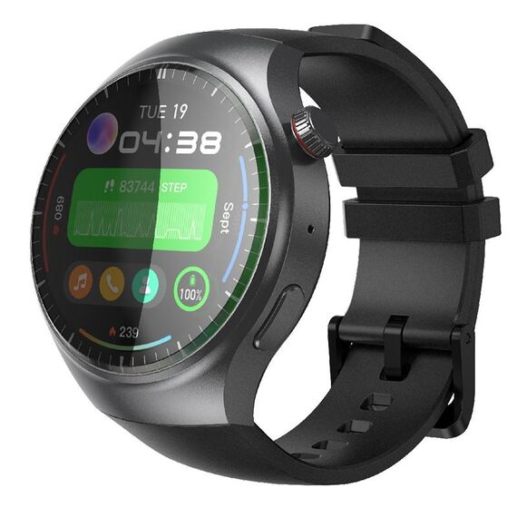LEMFO DM80 Smart Watch con schermo rotondo AMOLED da 1,43 pollici Android 8.1, specifica: 2 GB + 16 GB (nero)