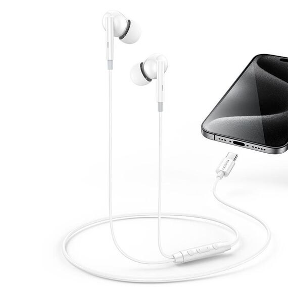 Yesido YH45 USB-C/Type-C Auricolare cablato con microfono (bianco)