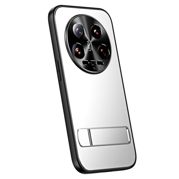 Per Xiaomi 14 Ultra R-JUST RJ-61 Galvanotecnica TPU satinato + Custodia per PC con supporto (Argento)