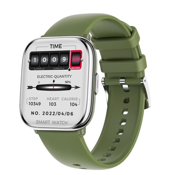 Smartwatch impermeabile IP68 HD12 da 1,75 pollici, supporta il monitoraggio dell'ossigeno nel sangue (verde)