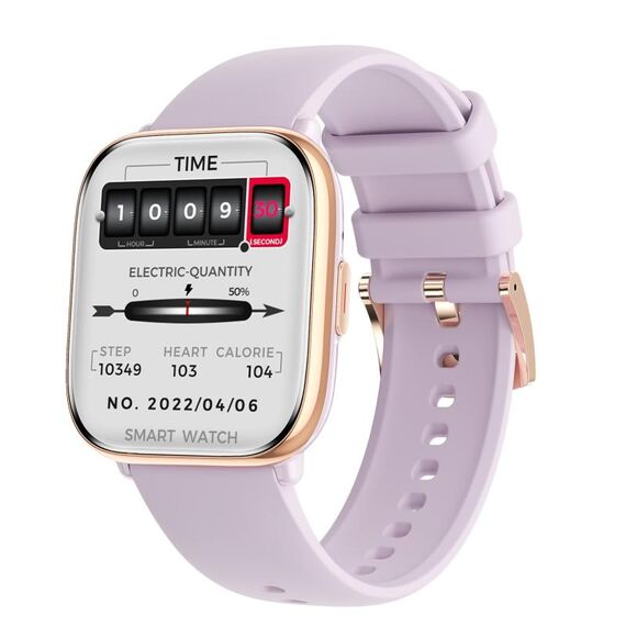 Orologio intelligente impermeabile IP68 HD12 da 1,75 pollici, supporta il monitoraggio dell'ossigeno nel sangue (viola)