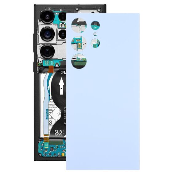 Per Samsung Galaxy S24 Ultra SM-S928B Cover posteriore batteria OEM (blu)