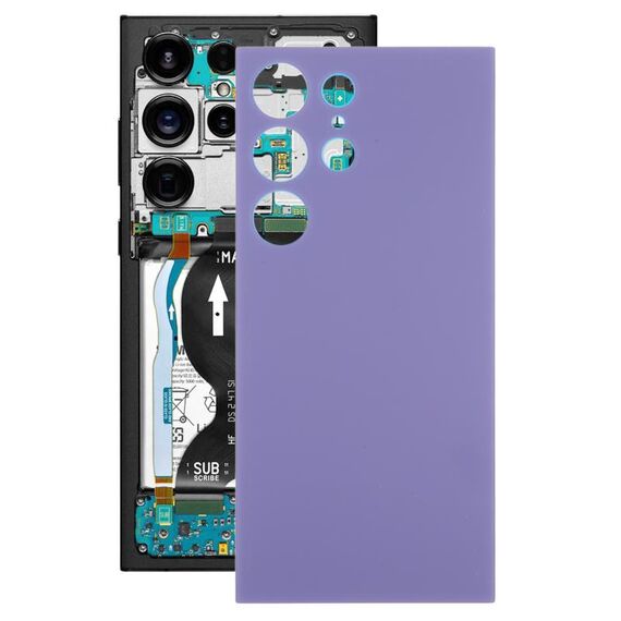Per Samsung Galaxy S24 Ultra SM-S928B Cover posteriore batteria OEM (viola)