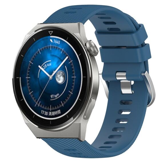 Per Huawei Watch GT3 Pro 46mm 22mm Cinturino in silicone morbido a tinta unita (blu)