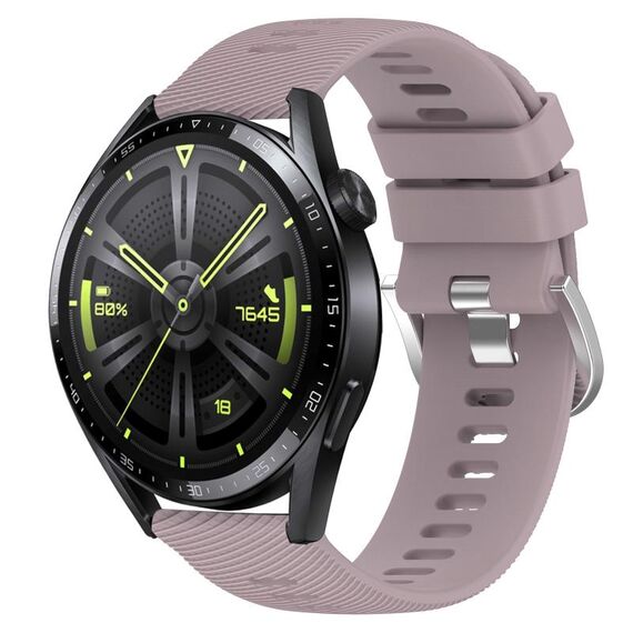 Per Huawei Watch GT3 46mm 22mm Cinturino in silicone morbido a tinta unita (Roland Purple)