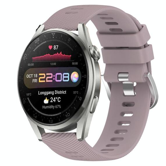 Per Huawei Watch 3 Pro 22mm Cinturino in silicone morbido a tinta unita (Roland Purple)