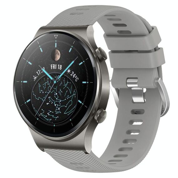 Per Huawei GT2 Pro 22mm Cinturino in silicone morbido a tinta unita (grigio)