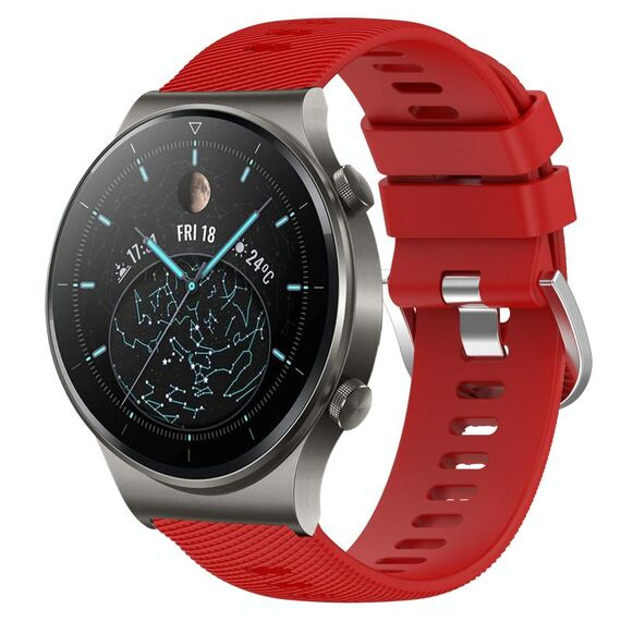Per Huawei GT2 Pro 22mm Cinturino in silicone morbido a tinta unita (rosso)