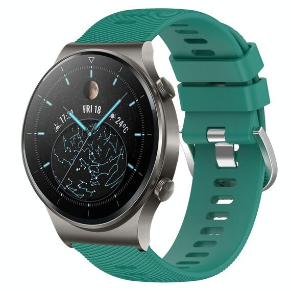 Per Huawei GT2 Pro 22mm Cinturino in silicone morbido a tinta unita (verde)