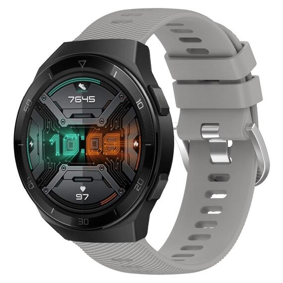 Per Huawei Watch GT 2E 22mm Cinturino in silicone morbido a tinta unita (grigio)