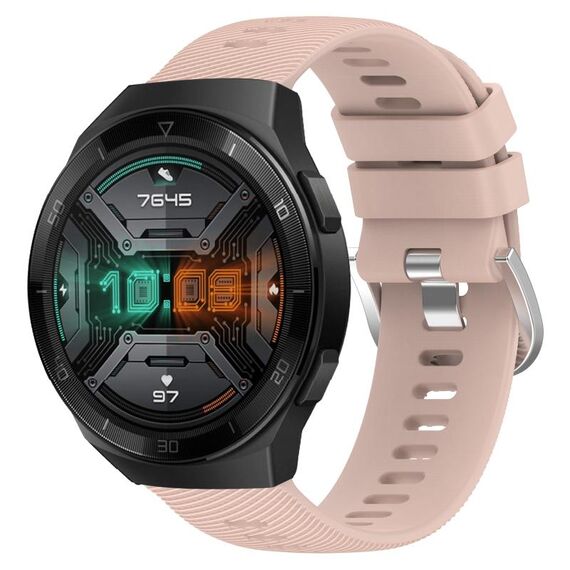 Per Huawei Watch GT 2E 22mm Cinturino in silicone morbido a tinta unita (rosa)
