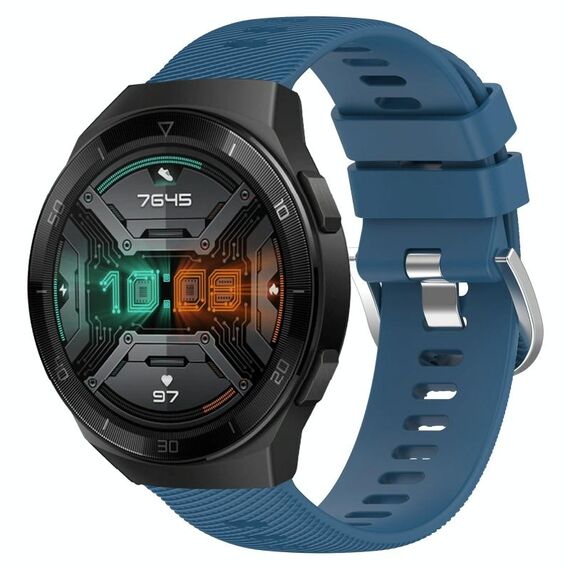 Per Huawei Watch GT 2E 22mm Cinturino in silicone morbido a tinta unita (blu)