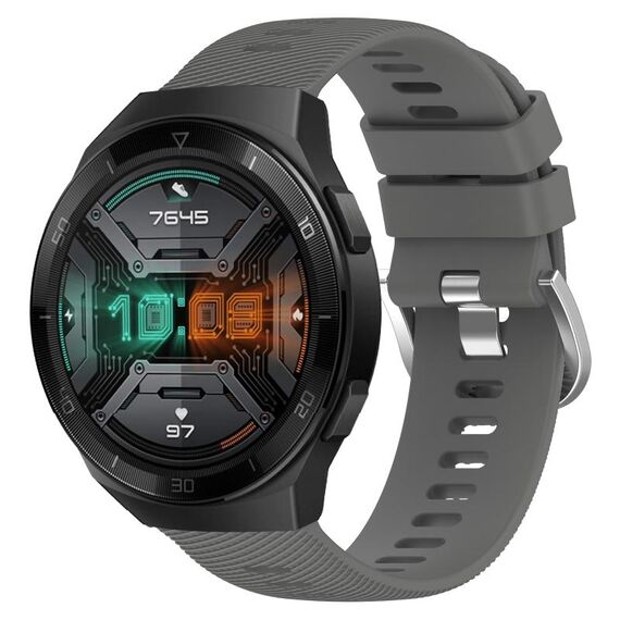Per Huawei Watch GT 2E 22mm Cinturino in silicone morbido a tinta unita (grigio scuro)