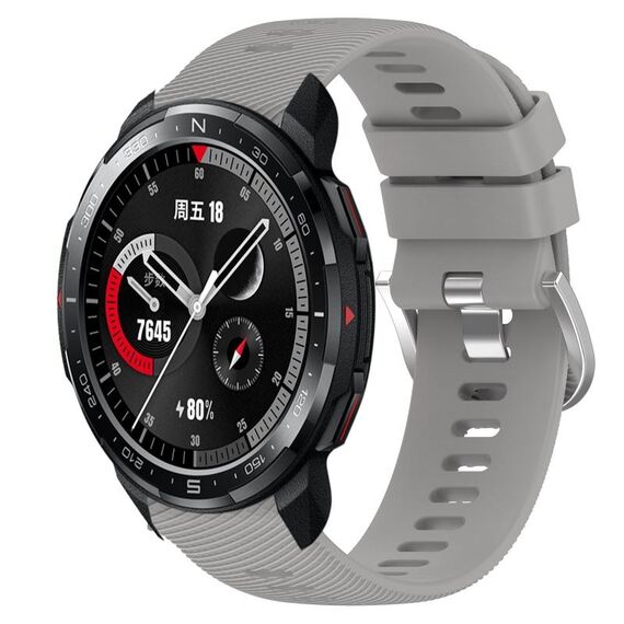 Cinturino per orologio in silicone morbido a tinta unita For Honor Watch GS Pro da 22 mm (grigio)