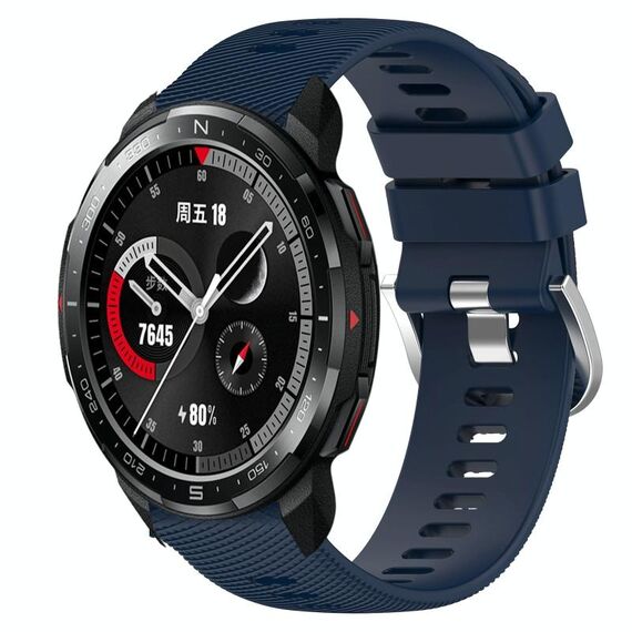 Cinturino per orologio in silicone morbido a tinta unita For Honor Watch GS Pro da 22 mm (blu notte)