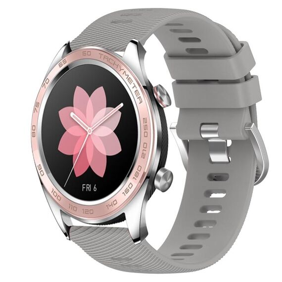 Cinturino per orologio in silicone morbido a tinta unita For Honor Watch Dream 22 mm (grigio)