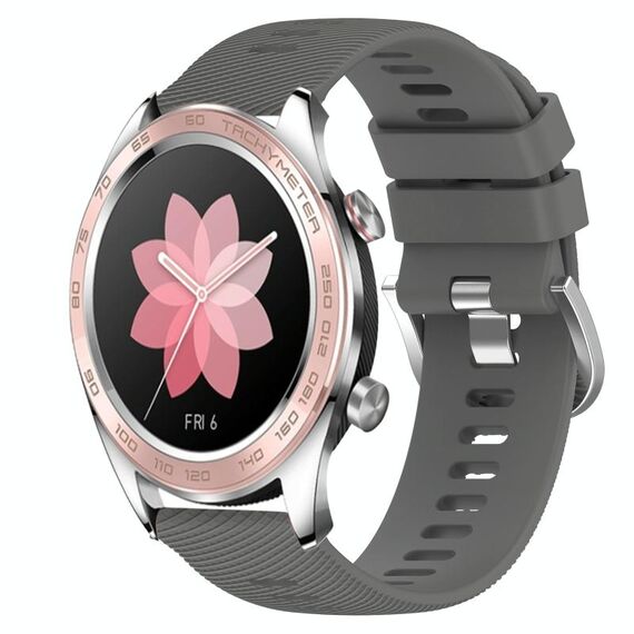Cinturino per orologio in silicone morbido a tinta unita For Honor Watch Dream da 22 mm (grigio scuro)