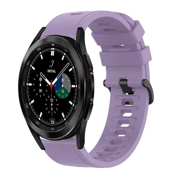 Per Samsung Galaxy Watch 4 40mm 20mm Cinturino in silicone morbido a tinta unita (viola)