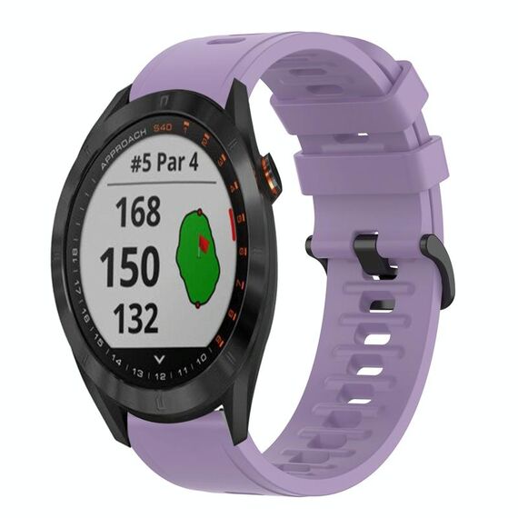 Per Garmin Approach S40 Cinturino in silicone morbido da 20 mm in tinta unita (viola)