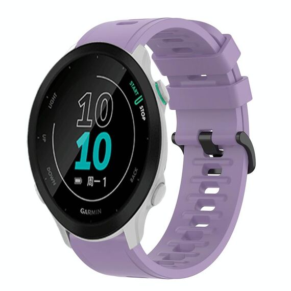 Per Garmin Forerunner 158 20mm cinturino in silicone morbido a tinta unita (viola)