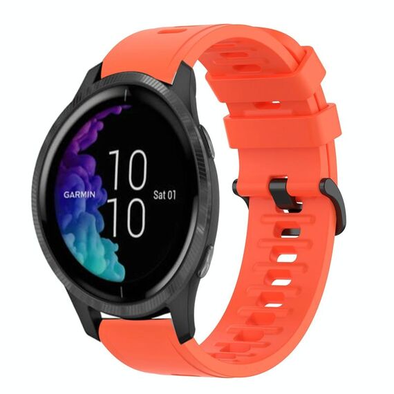 Per Garmin Venu 20mm Cinturino in silicone morbido a tinta unita (rosso)