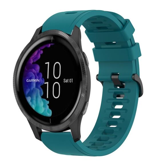 Per Garmin Venu 20mm Cinturino in silicone morbido a tinta unita (verde)