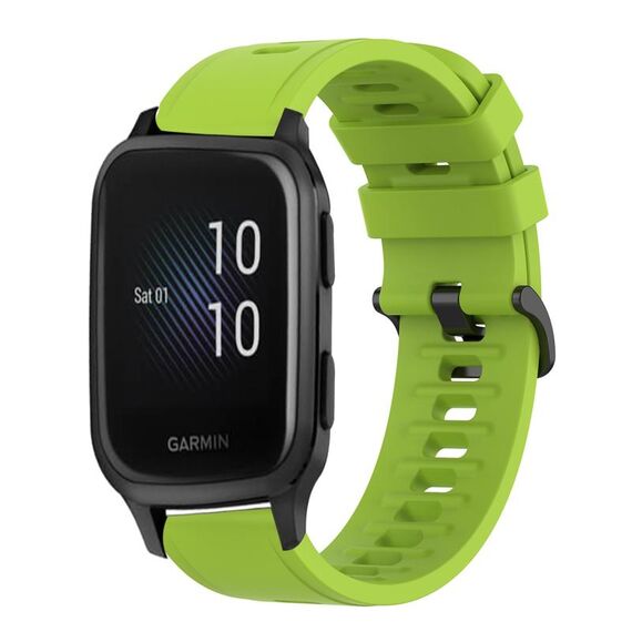 Per Garmin Venu SQ 20mm Cinturino in silicone morbido a tinta unita (verde lime)