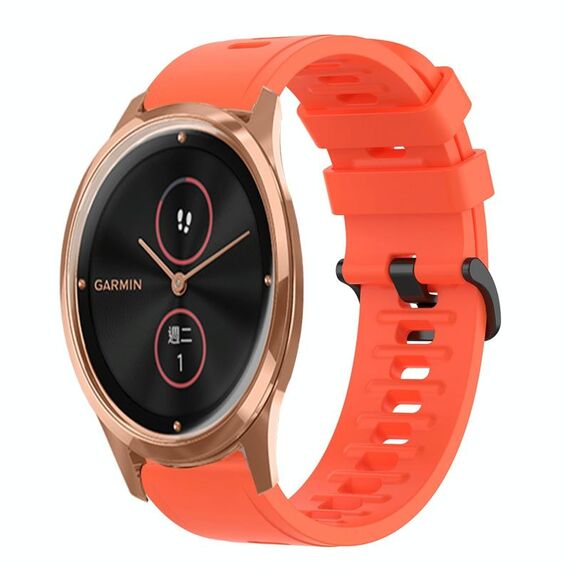 Per Garminmove Luxe 20mm cinturino in silicone morbido a tinta unita (rosso)