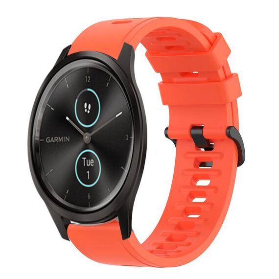 Per Garmin Garminmove Style 20mm Cinturino in silicone morbido a tinta unita (rosso)
