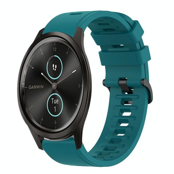 Per Garmin Garminmove Style 20mm Cinturino in silicone morbido a tinta unita (verde)