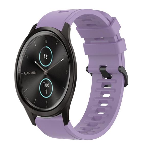 Per Garmin Garminmove Style 20mm Cinturino in silicone morbido a tinta unita (viola)