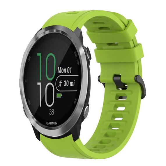 Per Garmin Forerunner 645 Music 20mm Cinturino in silicone morbido a tinta unita (verde lime)