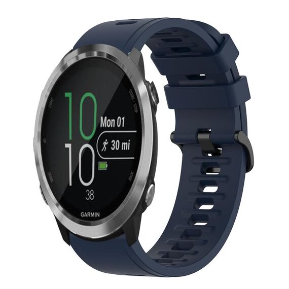 Per Garmin Forerunner 645 Music 20mm Cinturino in silicone morbido a tinta unita (blu notte)