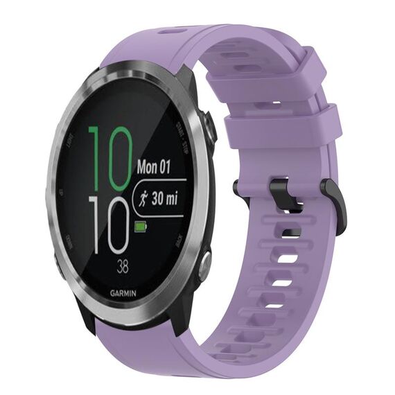 Per Garmin Forerunner 645 Music 20mm Cinturino in silicone morbido a tinta unita (viola)