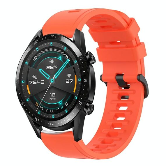 Per Huawei Watch GT2 42mm 20mm Cinturino in silicone morbido a tinta unita (rosso)