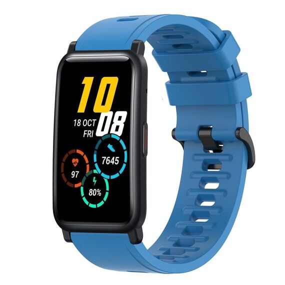 Cinturino per orologio in silicone morbido a tinta unita For Honor Watch ES da 20 mm (blu)