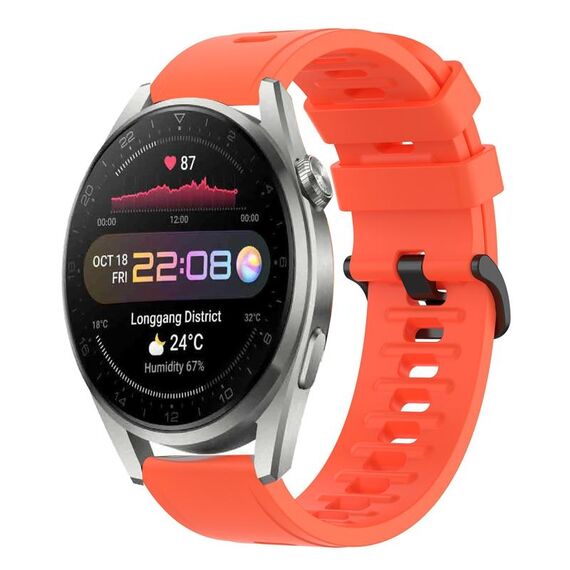 Per Huawei Watch 3 Pro 22MM Cinturino in silicone morbido a tinta unita (rosso)