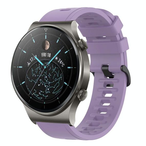 Per Huawei GT2 Pro 22MM Cinturino in silicone morbido a tinta unita (viola)