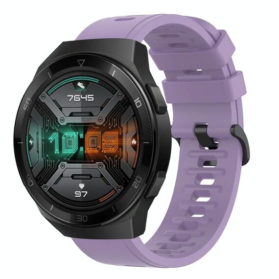 Per Huawei Watch GT 2E 22MM Cinturino in silicone morbido a tinta unita (viola)