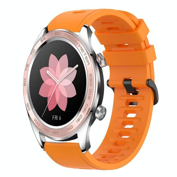 Cinturino per orologio For Honor Watch Dream 22MM in silicone morbido a tinta unita (arancione)