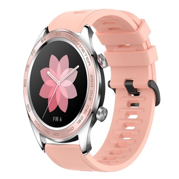 Cinturino per orologio in silicone morbido a tinta unita For Honor Watch Dream 22MM (rosa)