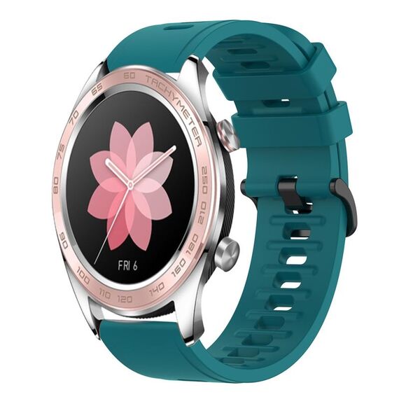 Cinturino per orologio in silicone morbido a tinta unita For Honor Watch Dream 22MM (verde)