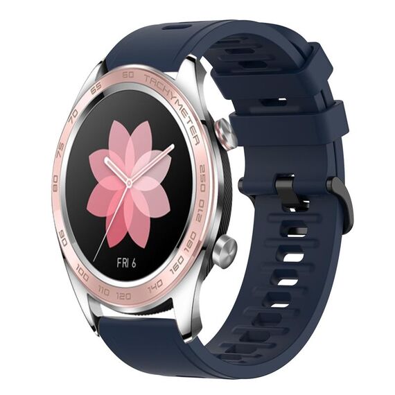 Cinturino per orologio in silicone morbido a tinta unita For Honor Watch Dream 22MM (blu notte)