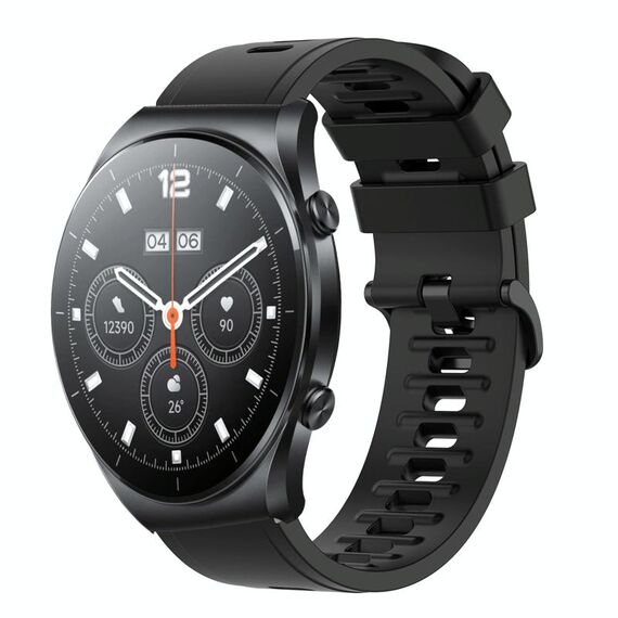 Per Xiaomi MI Watch S1 Cinturino per orologio in silicone morbido a tinta unita da 22 mm (nero)