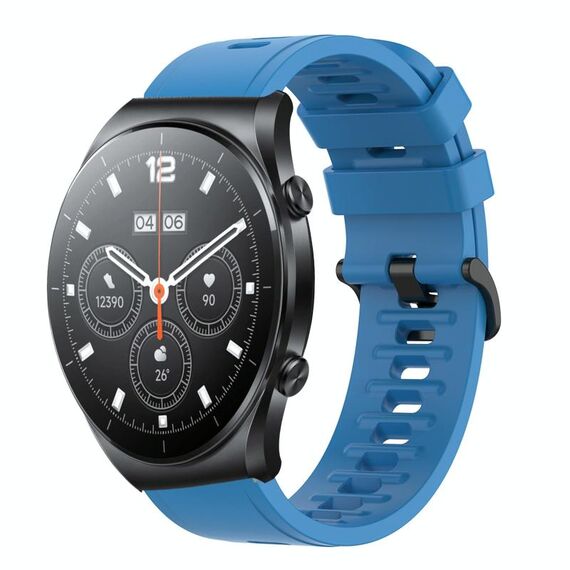Per Xiaomi MI Watch S1 Cinturino per orologio in silicone morbido a tinta unita da 22 mm (blu)