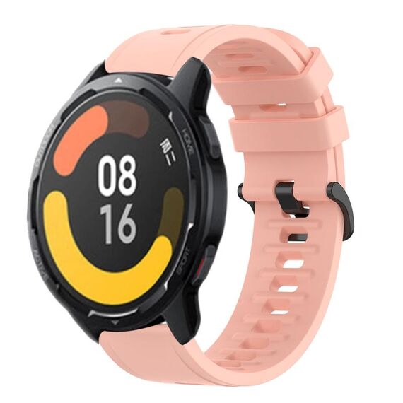 Per Xiaomi MI Watch Color 2 22mm Cinturino in silicone morbido a tinta unita (rosa)
